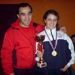 Svetlana Petrovic mit Trainer Aimjad Karimyan
