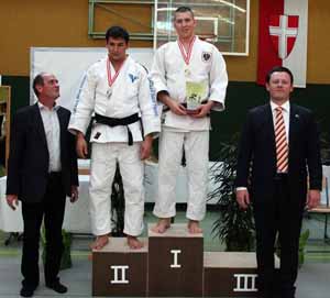 Siegerehrung U20 bis 100 kg, PRENTNER Clemens (Samurai), GEIER Gabor (Tigers)